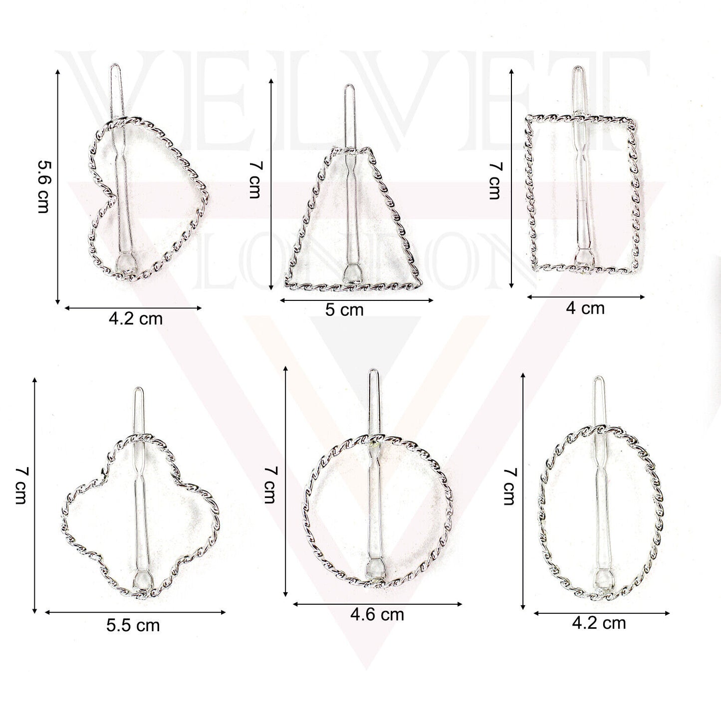 Hair Clips Clamp Silver Wava Metal Hair Pin Sliders Korean Clips Grip