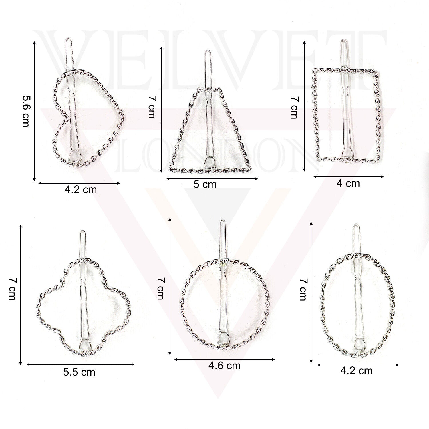 Hair Clips Clamp Silver Wava Metal Hair Pin Sliders Korean Clips Grip