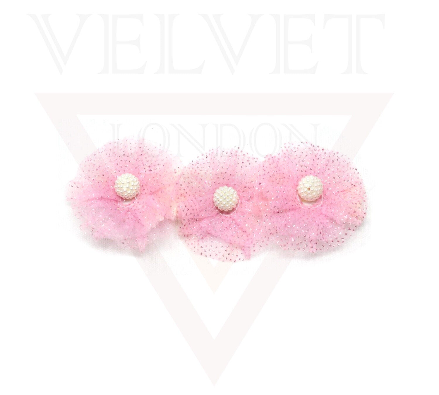 Flower Headband Ribbon Elastic Pearl Ribbon Hair Band Lace Band Baby Headwear