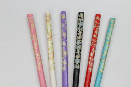 2x Wooden Bun Holder Chinese Floral Hair Chopsticks Wood Sticks Unique Stick