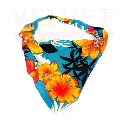 Head Kerchief Hair Scarf Hair Band Floral Hair Bandanas Elastic Headbands