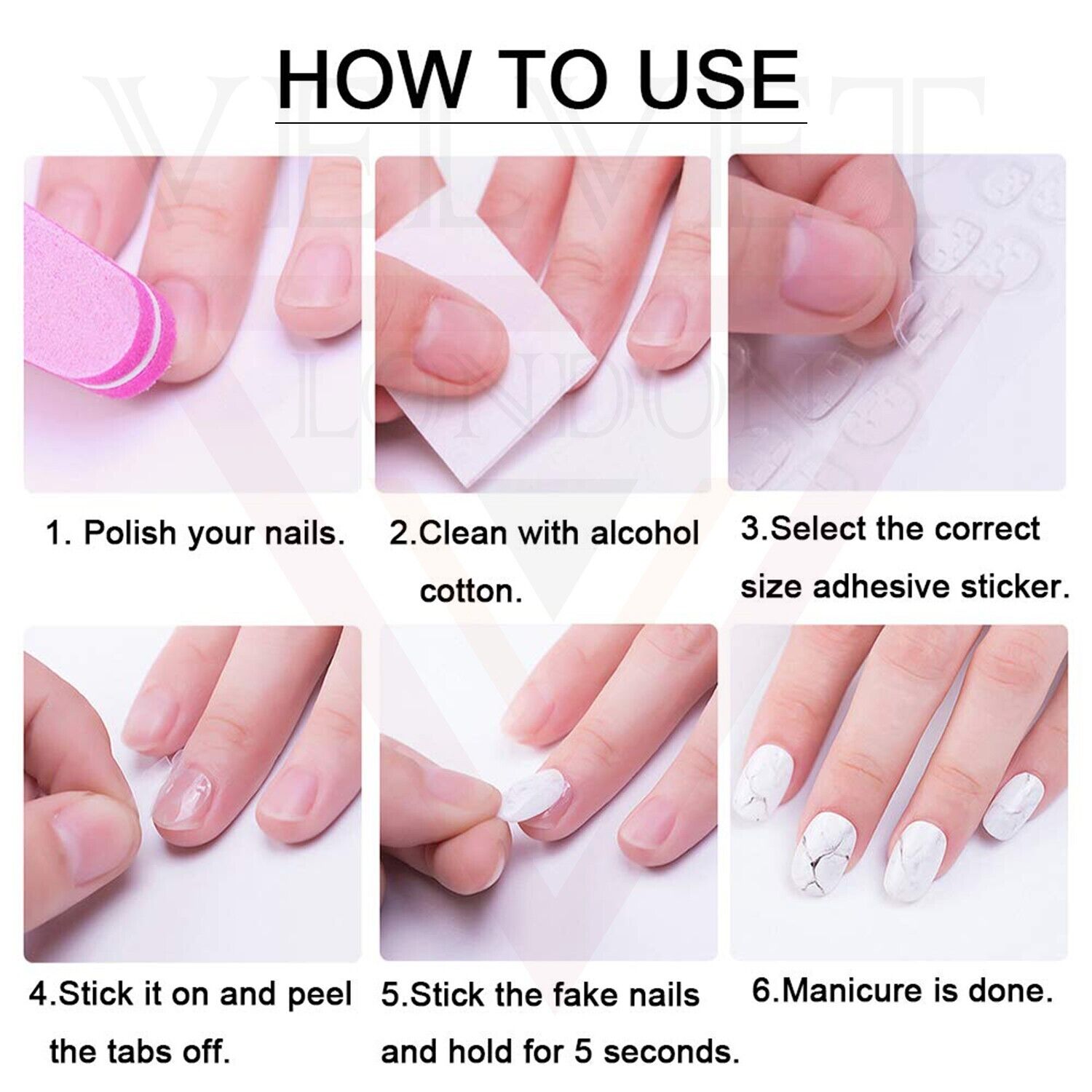 Adhesive Nail Tabs for Press On Nails Ultra Thin & Waterproof False Nail Sticky