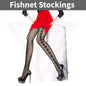 Sexy  Sheer Fishnet Tights High Waist Mesh Pantyhose Patterned Stocking Black