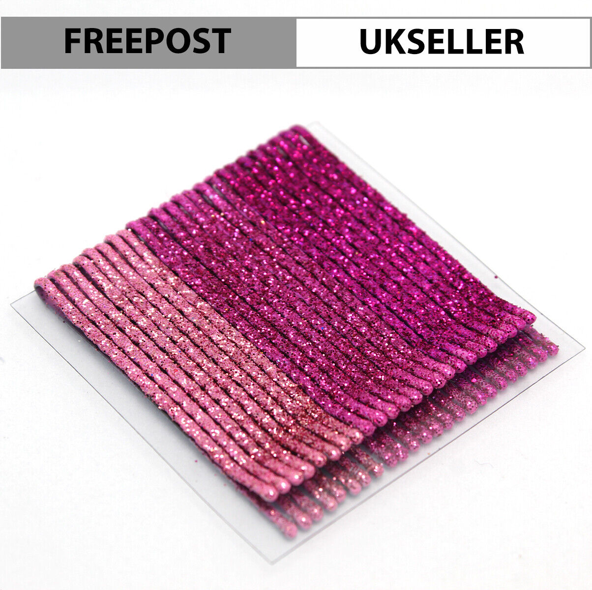 24 Glitter Hair Grip Kids 5.5cm Shaded Colour Sliders Sleepies Hair Pins Baby