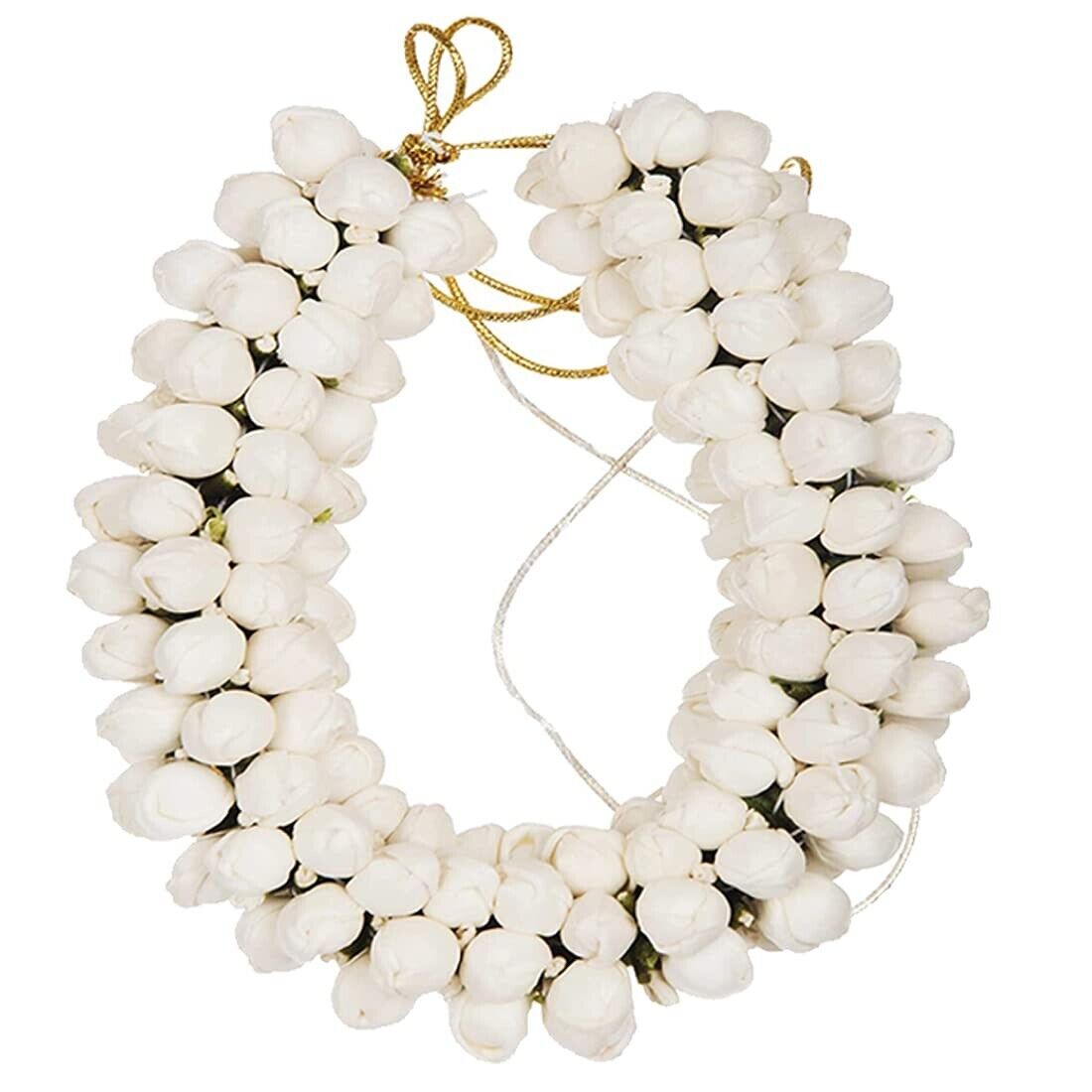 3x Jasmine Flower Hair Accessories White Gajra Hair Bun Maker For Women and Girl