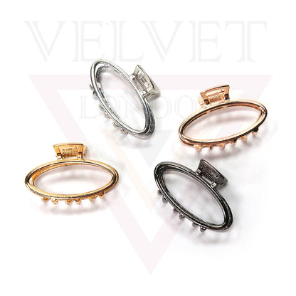 Hair Claw Clips Meta Hair Clamp Oval Shape Non-Slip Barrette Hair Accessories