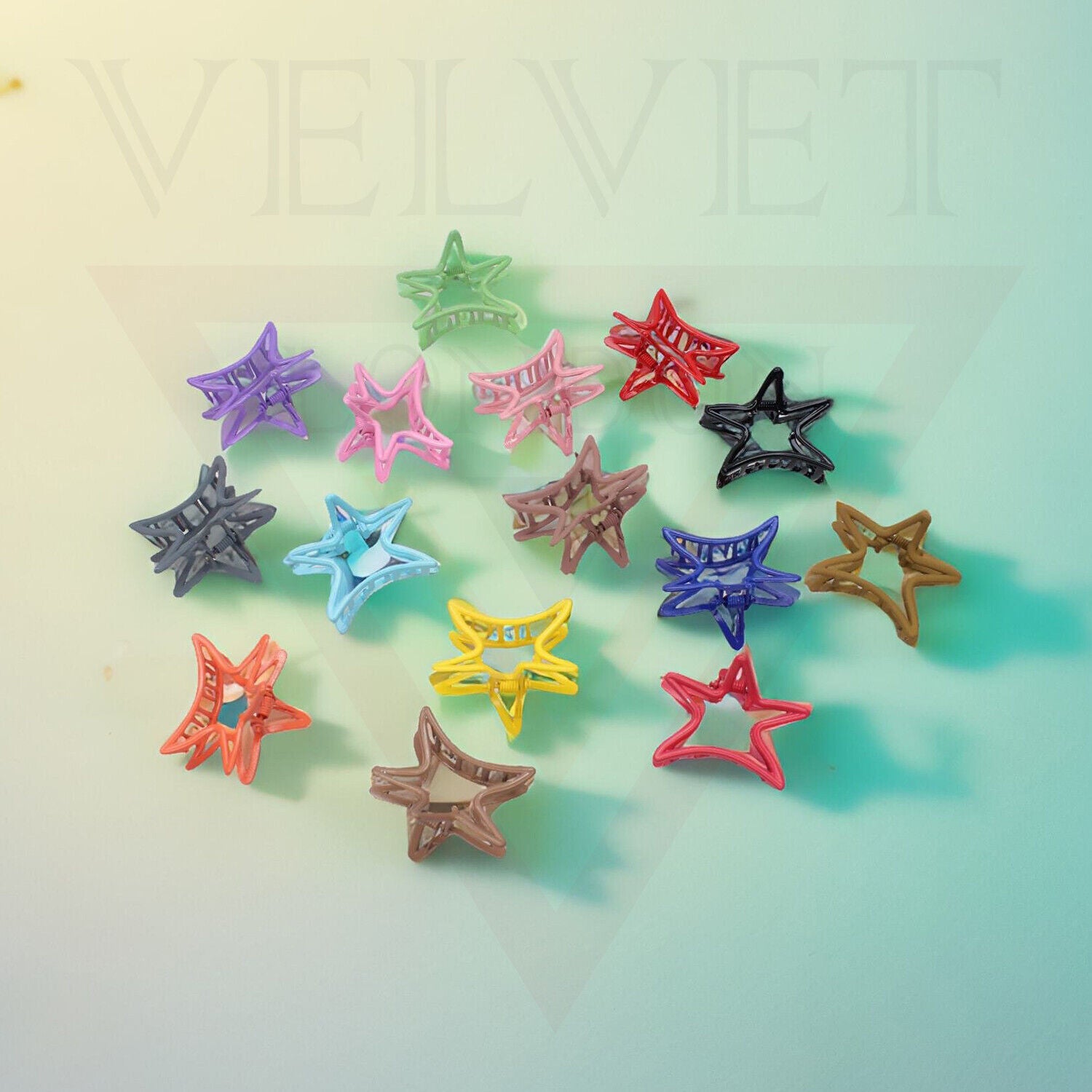 Metal Hair Claw Clips Matte Hair Clamp Star Barrette Frosted Jaw Accessories