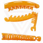 Banana Hair Clips Dark Square Barley Twist Fishtail Comb Ponytail Holder Grips