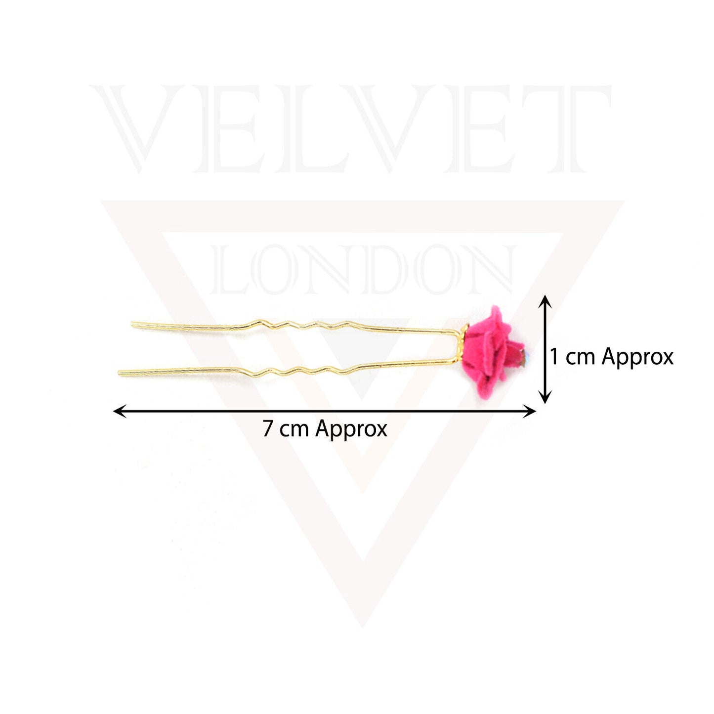 Pink Bridal Hair Pins Rose U Pins Flower Hair Clips Brooch Wedding Bridesmaid