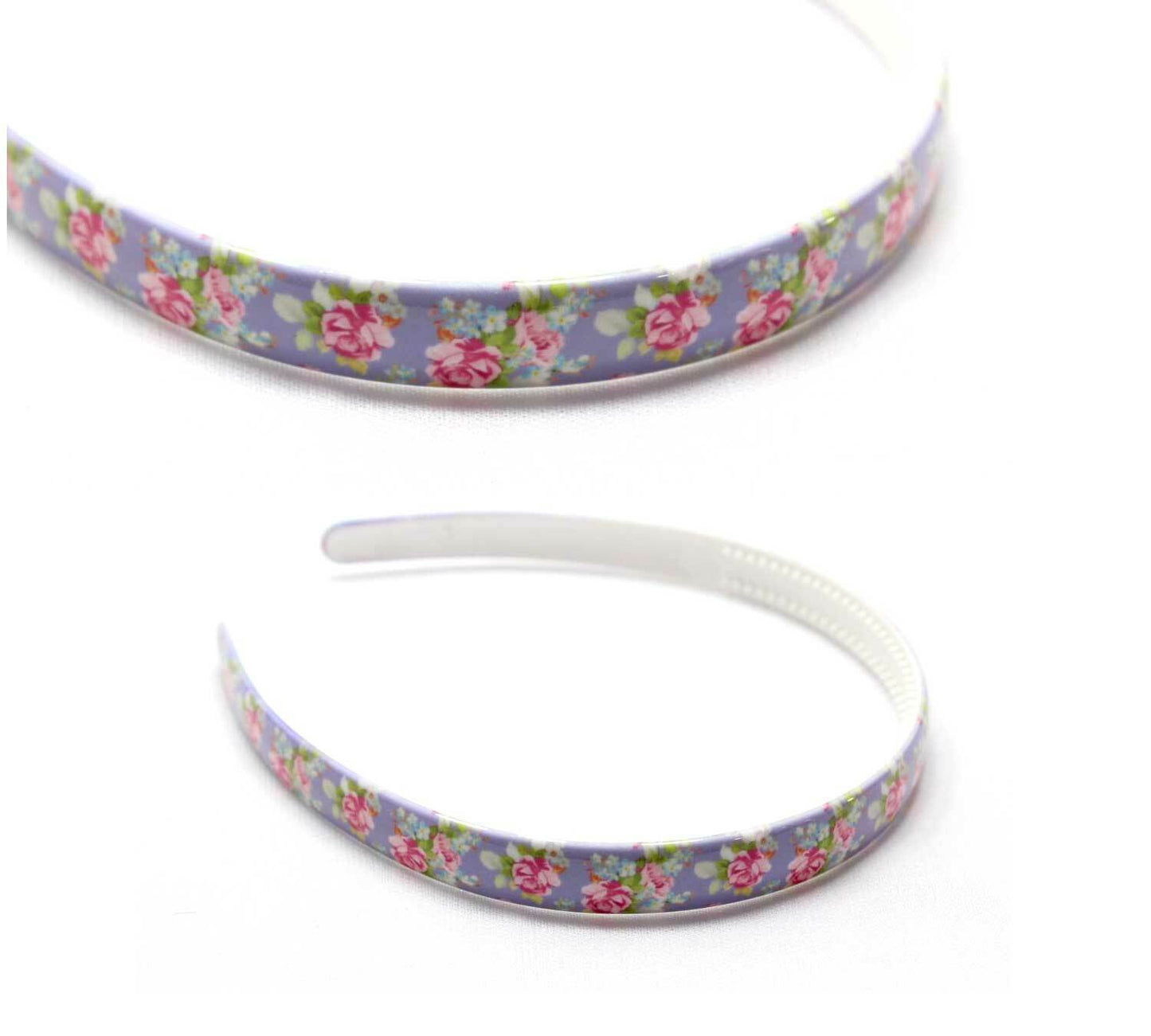 Flower Print Hair Bands Headband With Teeth Hair Hoop Non-slip Gripper Headwears