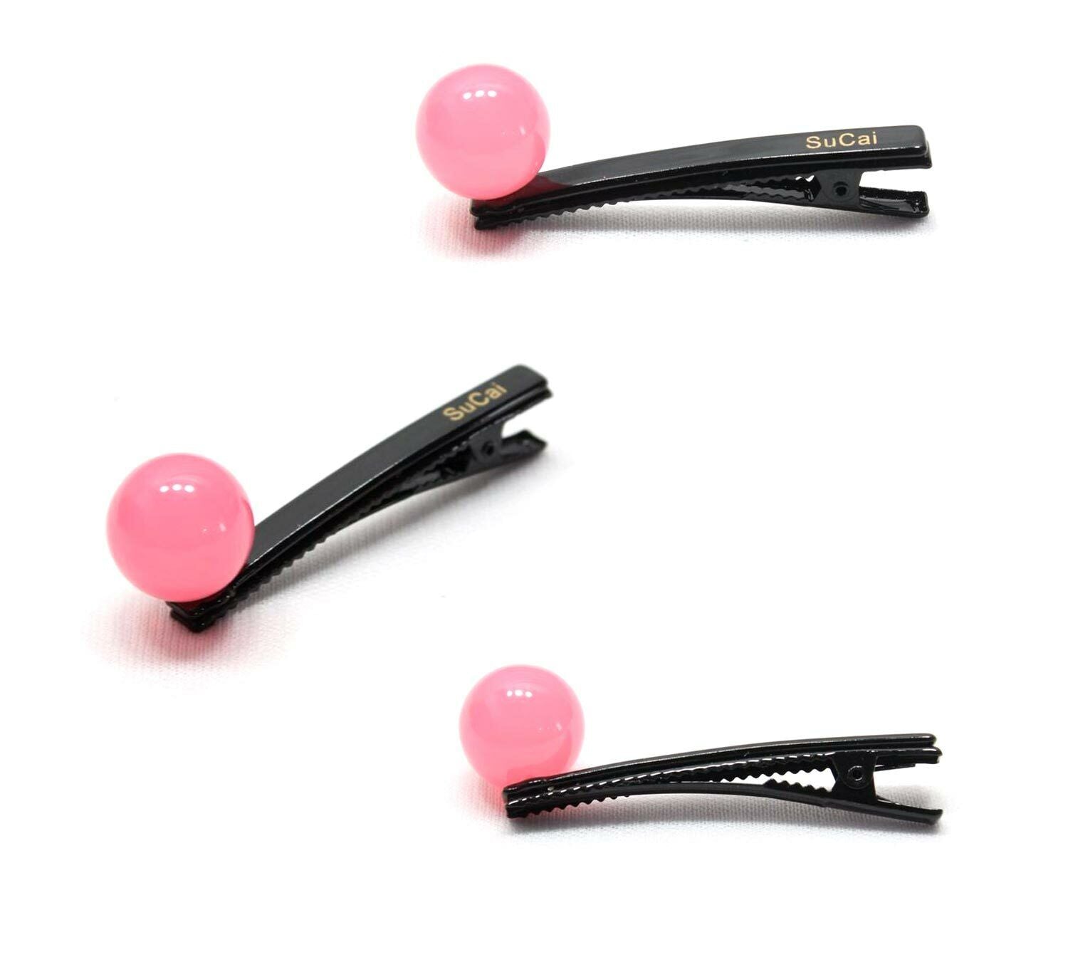 Crocodile Hair Clips With Colorful Marble Ball Brooch for Party Travel Festival