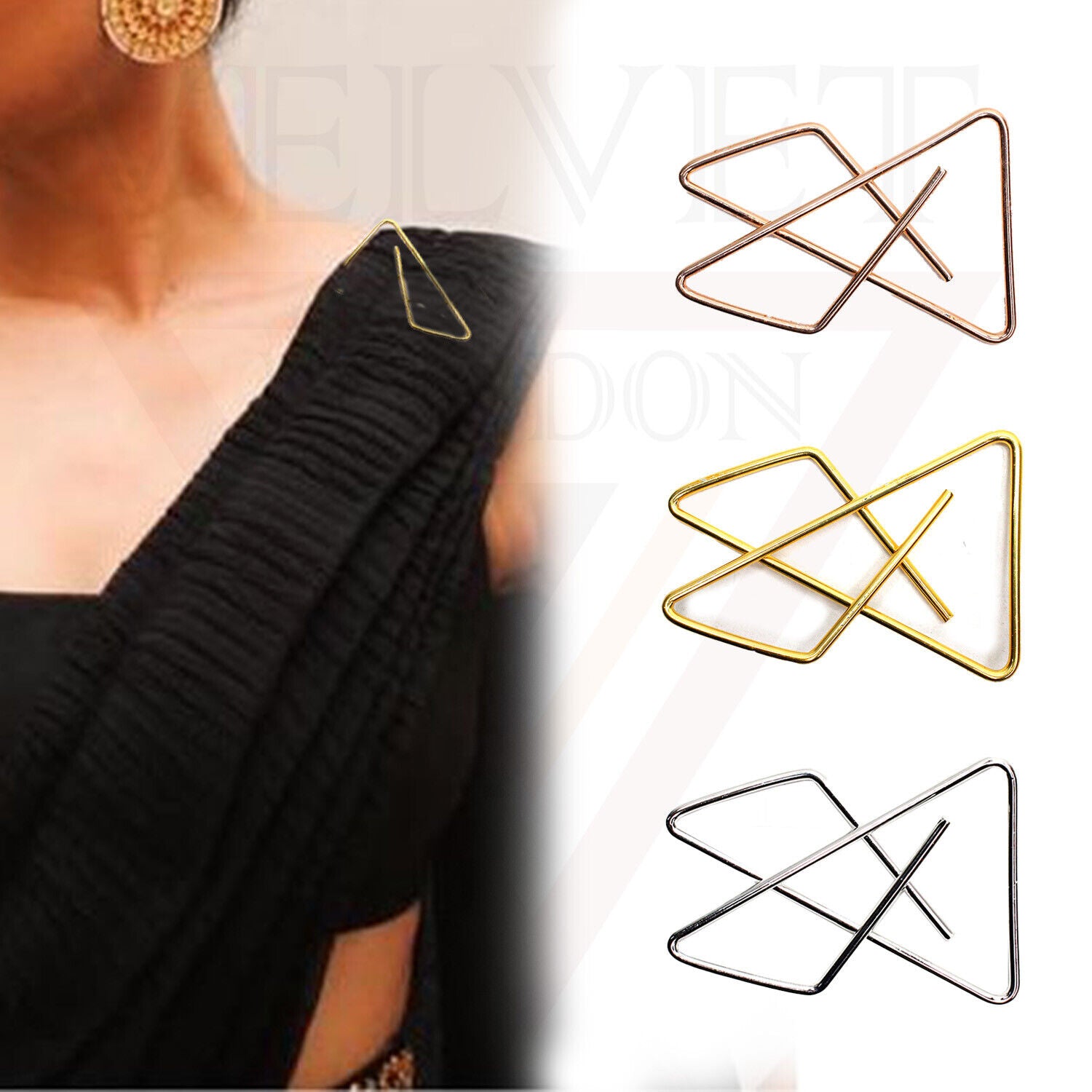 Hijab Safety Pins Decorative Saree Pins Hijab Brooch Pins For Party Wedding Pins