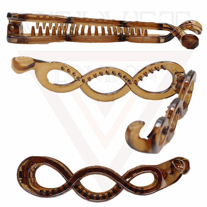 Banana Clip Hair Clamp Clear Infinity Hair Pins Ponytail Holder Twist Hair Clips