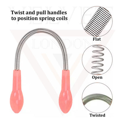 Portable Wax Stick Nose Hair Removal Spring Eyebrow Face Epilator Threading Tool