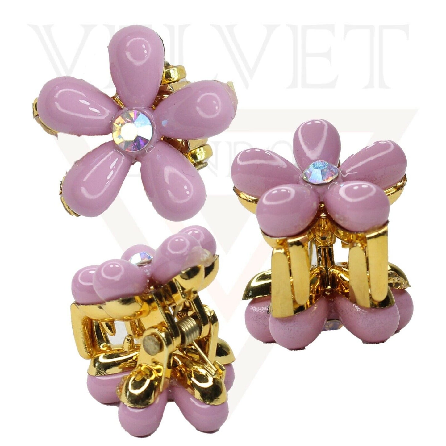 Hair Claw Drop Pearl Flower Non-Slip Mini Claw Hair jaw Clip Barrettes Hair Pins