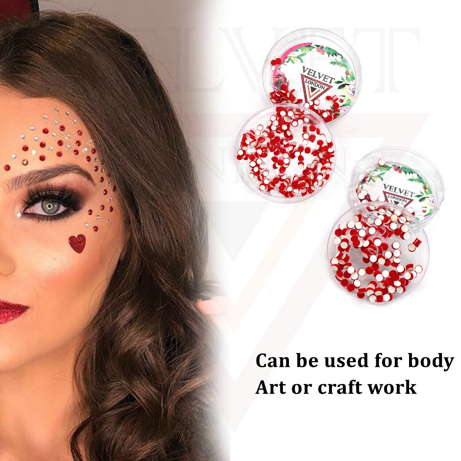 3x Red Round Bindi Indian Fore Head Sticker Wedding Party Tikka Chandla