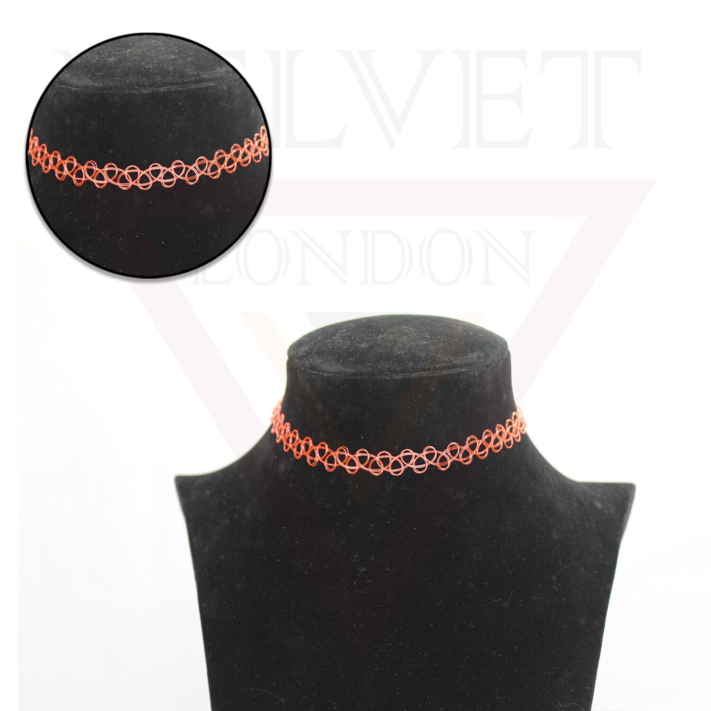 Retro Style Tattoo Necklace Stretch Elastic Choker Classic Stretch For Girls 