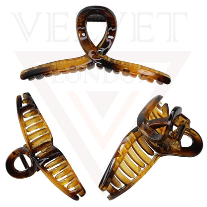 3x Knot Shape Hair Claw Black Golden Brown Hair Jaw Clamp Butterfly Hair Clips 
