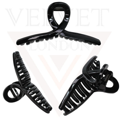 3x Knot Shape Hair Claw Black Golden Brown Hair Jaw Clamp Butterfly Hair Clips 