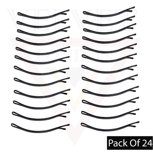 24Pcs Hair Pins Black Strong Metal Blonde Curved Bobby Pins Hair Styling Clips