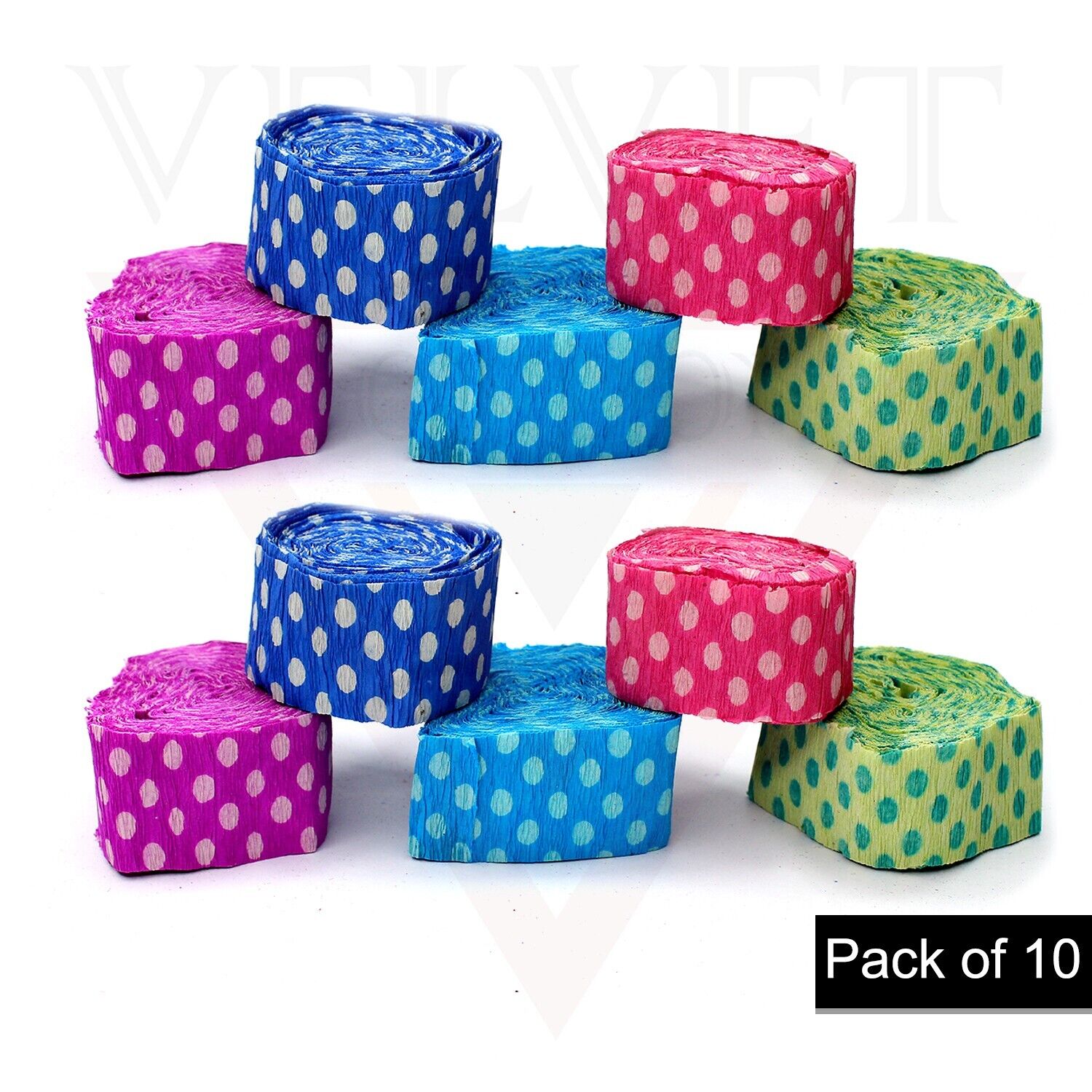 Crepe Paper Streamer Ribbon Decorations for Birthday Festival Party Celebration