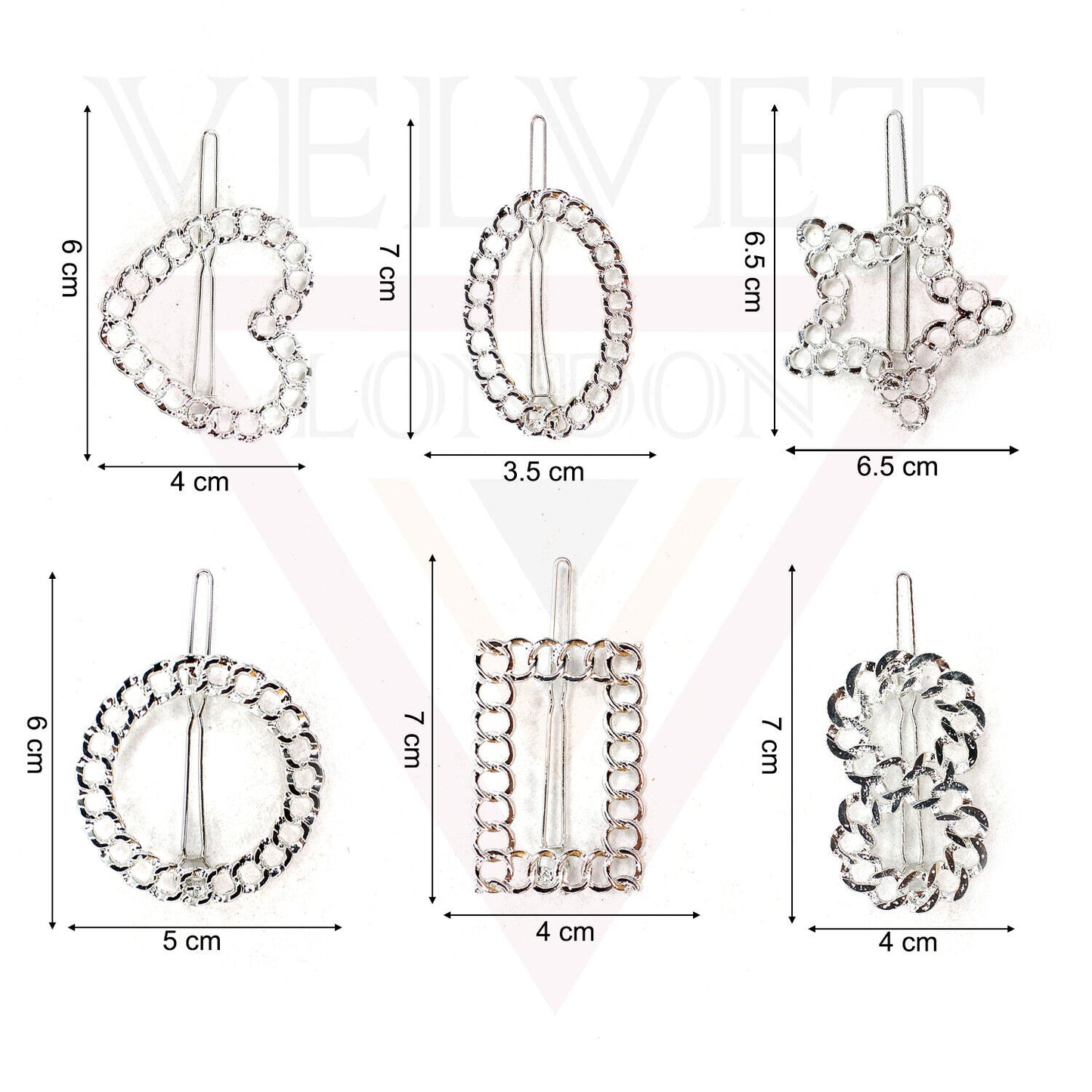 Silver Hair Clips Metal Infinity Pins Sliders Barrettes Korean Clips Hair Grip