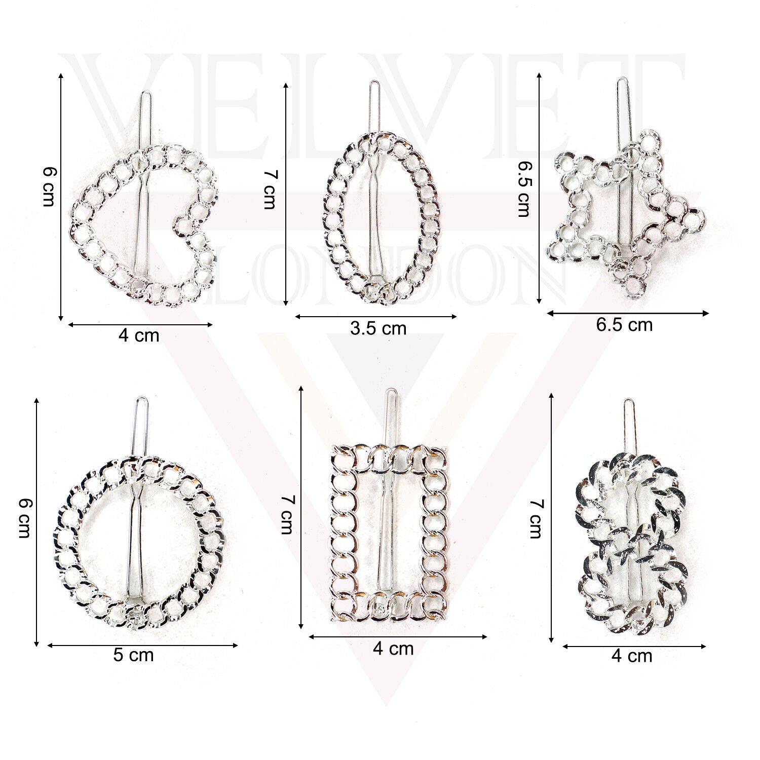 Silver Hair Clips Metal Infinity Pins Sliders Barrettes Korean Clips Hair Grip