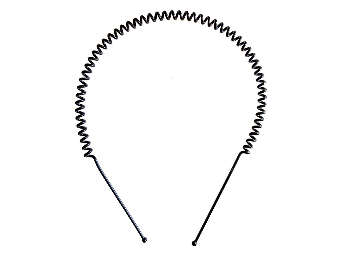 Metal Headbands Wavy Black Hair Band Spring Hair Hoop Black Unisex Men Women