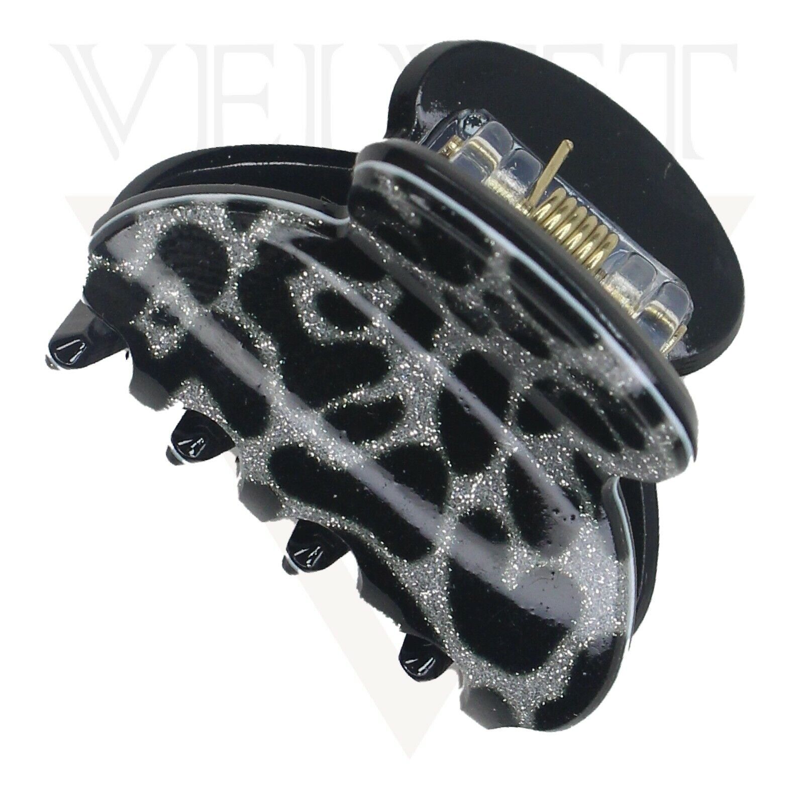 Hair Claw Hair Jaw Clamp Glitter Animal Print Tiny Claw Mini Hair Clips Barrette