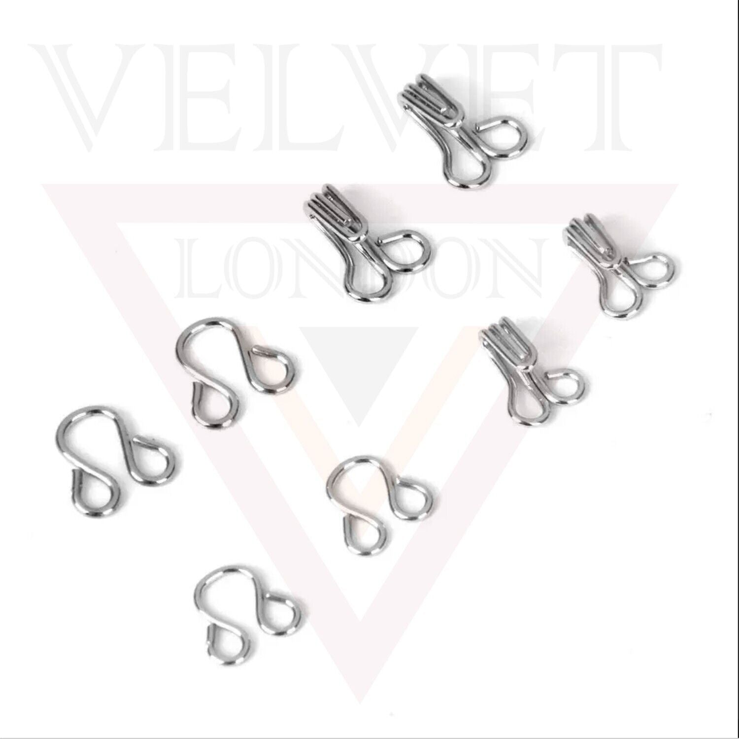 50x Sewing Hooks Fasteners Eyes for Sewing Bra Skirt Clothing Trousers Hooks