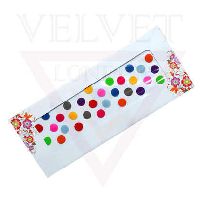Multi-Colour Plain Round Bindi Indian ForeHead Sticker Tikka Chandla Wedding 