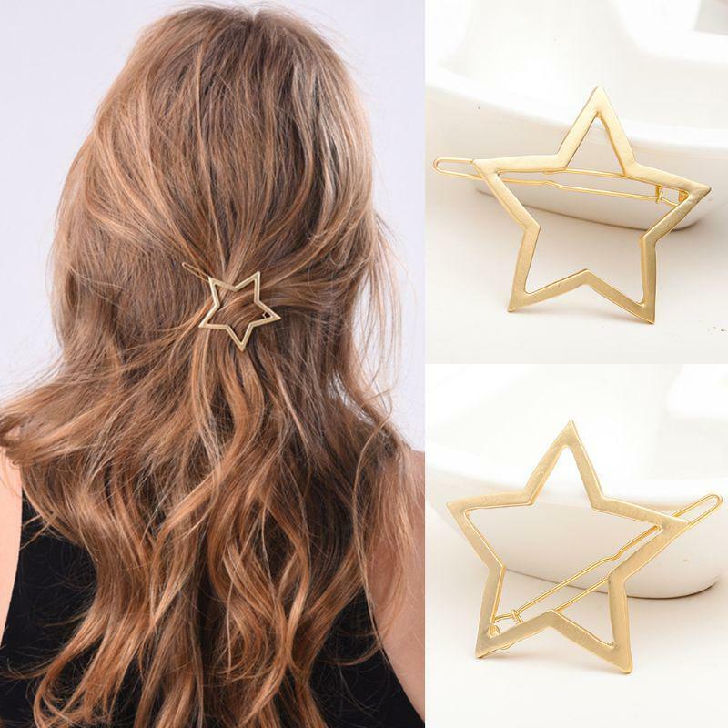 Golden Hair Clip Metal Hair Pin French Sliders Minimalist Clip Barrettes Grips 