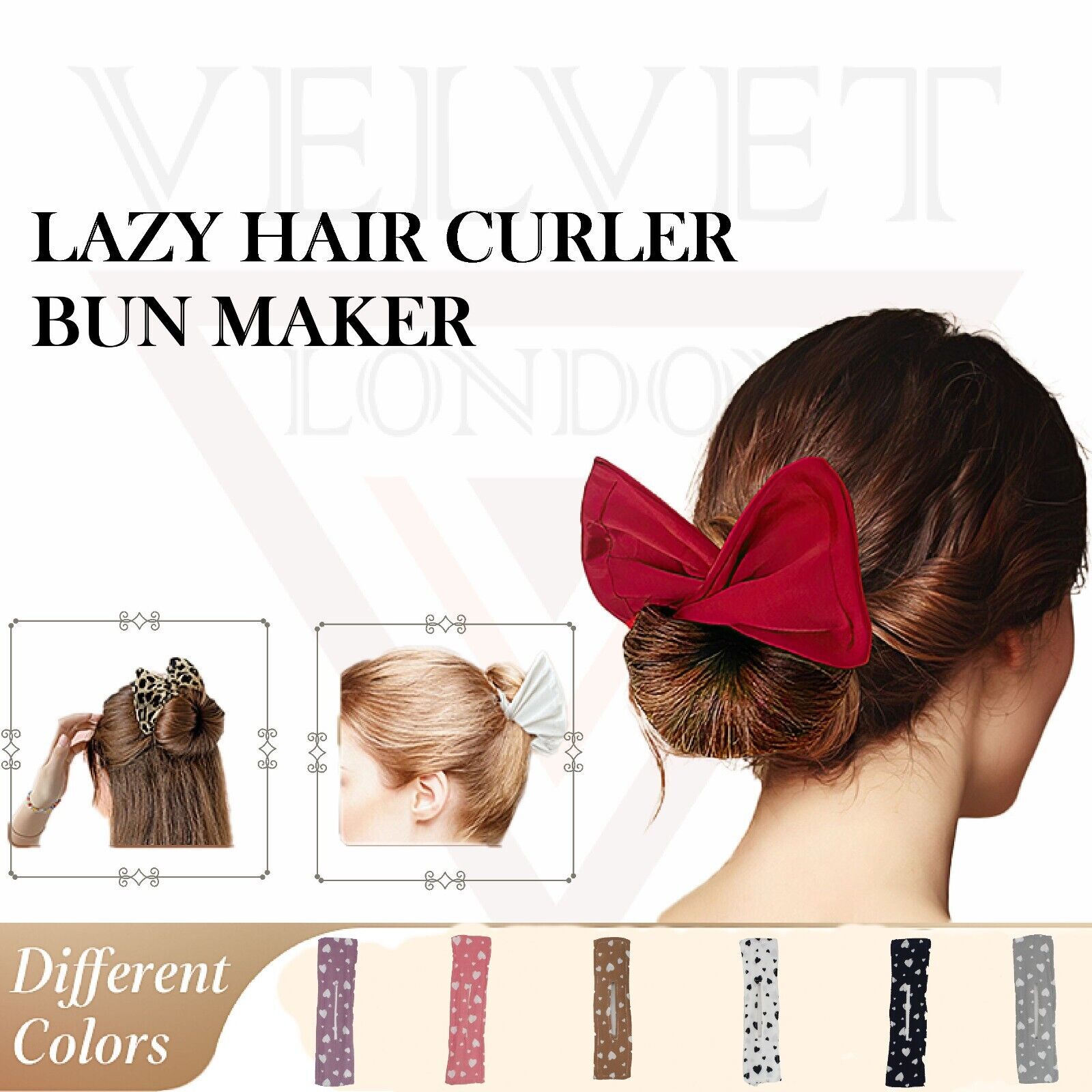 Twister Knotted Wire Headband Heart Designs Bun Hair Bun Maker Magic French