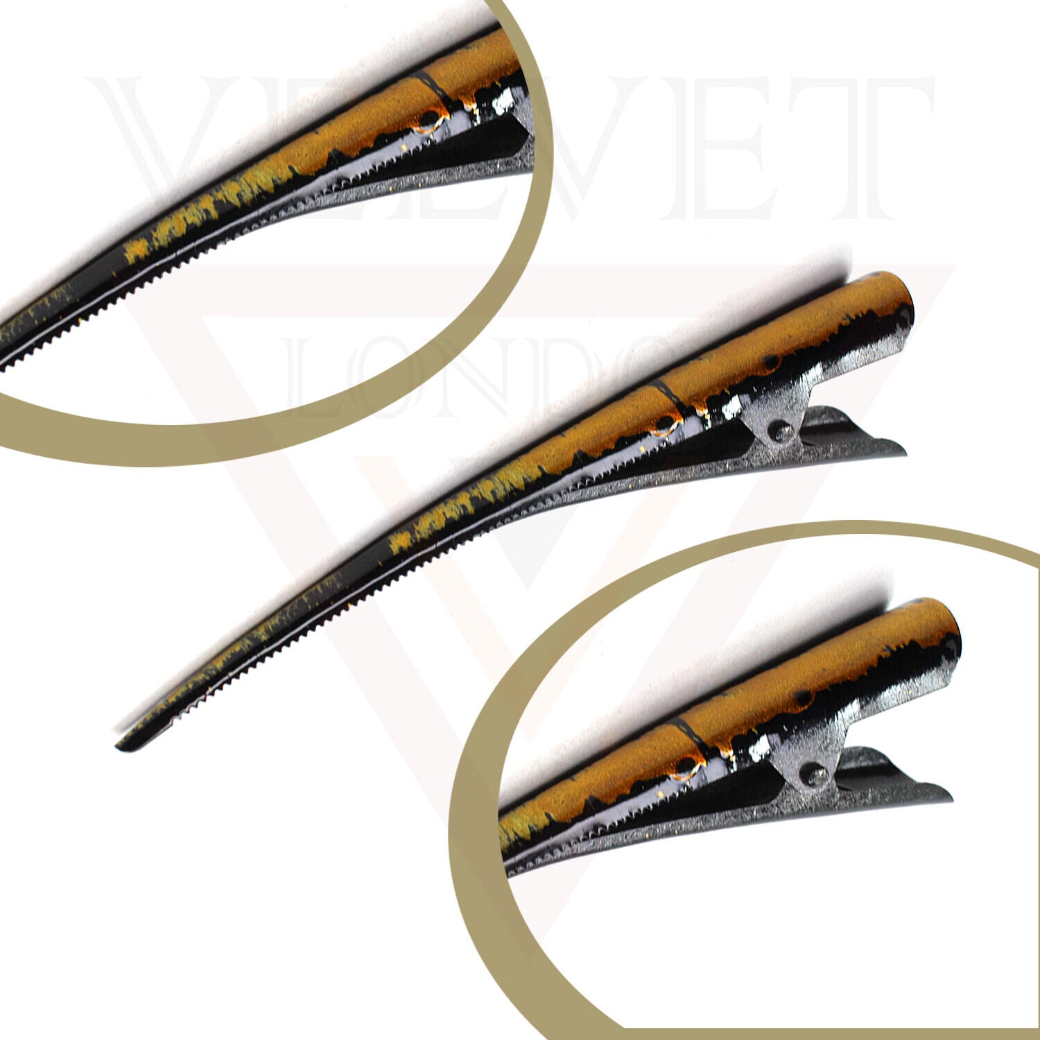 Duckbill Hair Clip Metal Crocodile Barrettes Teeth Long Hair Styling Clips Salon