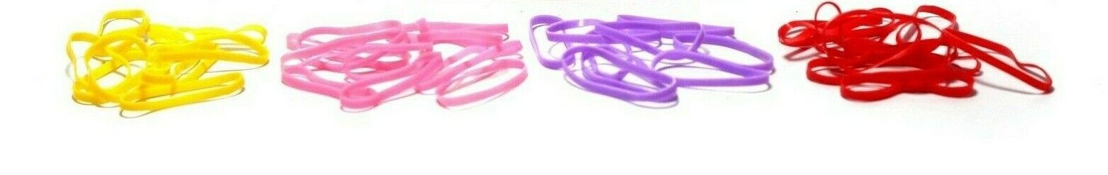 50x Rubber Bands Small Hair Band Multicolour Elastic Braids Braiding Plaits