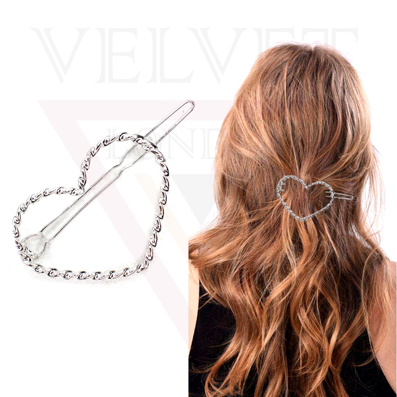 Hair Clips Clamp Silver Wava Metal Hair Pin Sliders Korean Clips Grip
