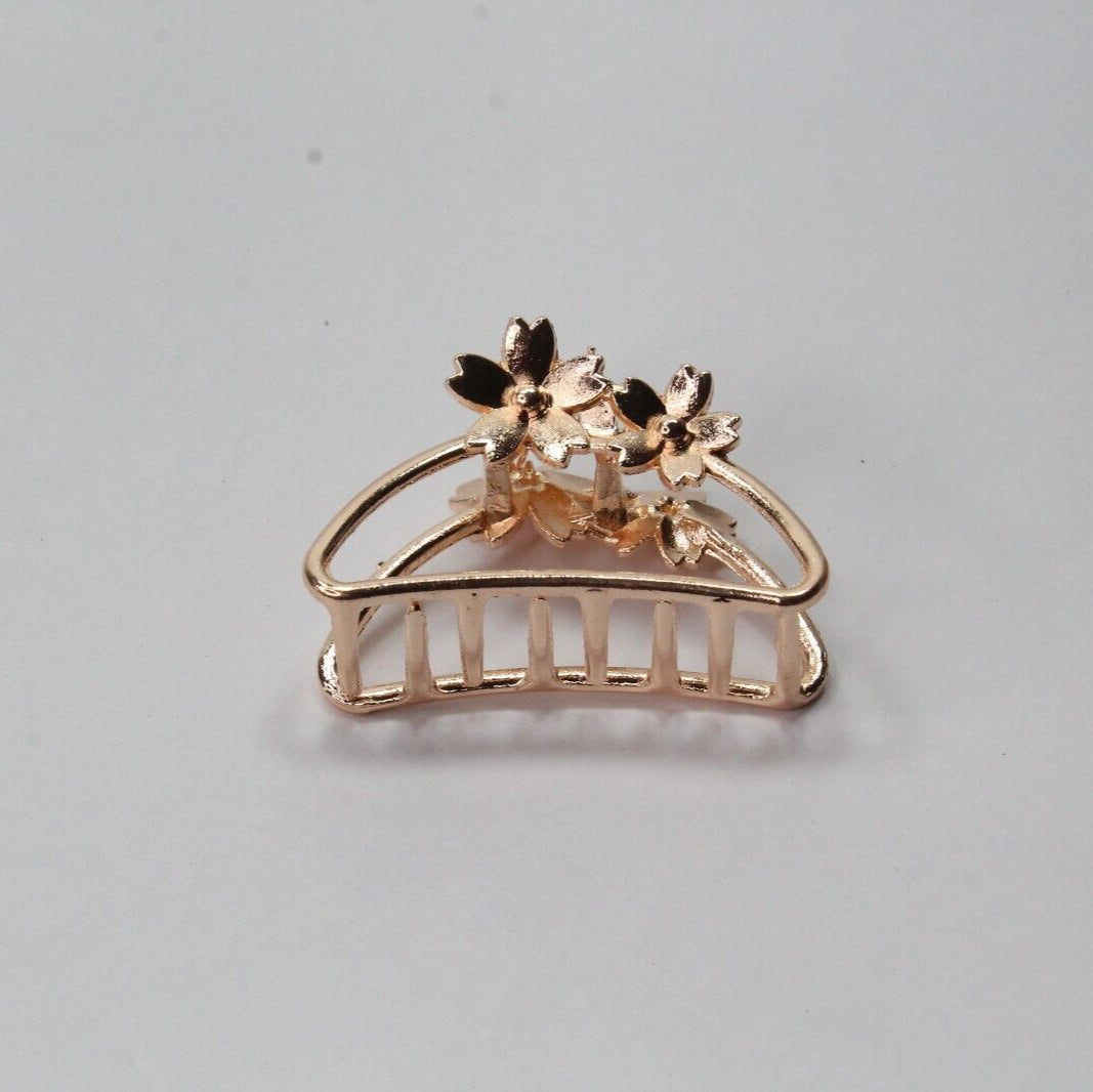 Hair Claw Clip Rose Golden Hair Barrattes Hair Jaw Hair Clutcher Butterfly Clamp