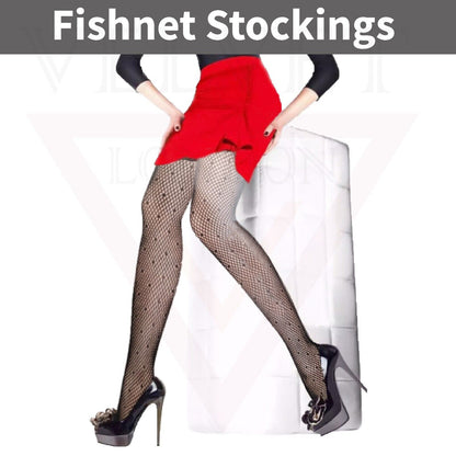 Sexy  Sheer Fishnet Tights High Waist Mesh Pantyhose Patterned Stocking Black