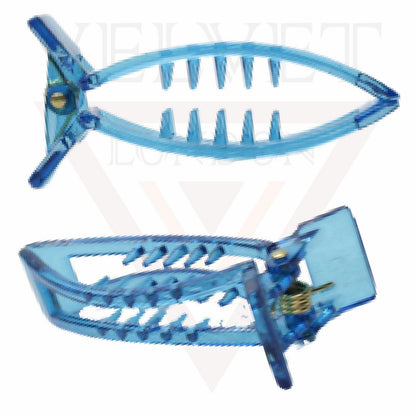 Banana Mirchi Hair Clips Transparent Comb Non-slip Ponytail Holder Clamp Grip
