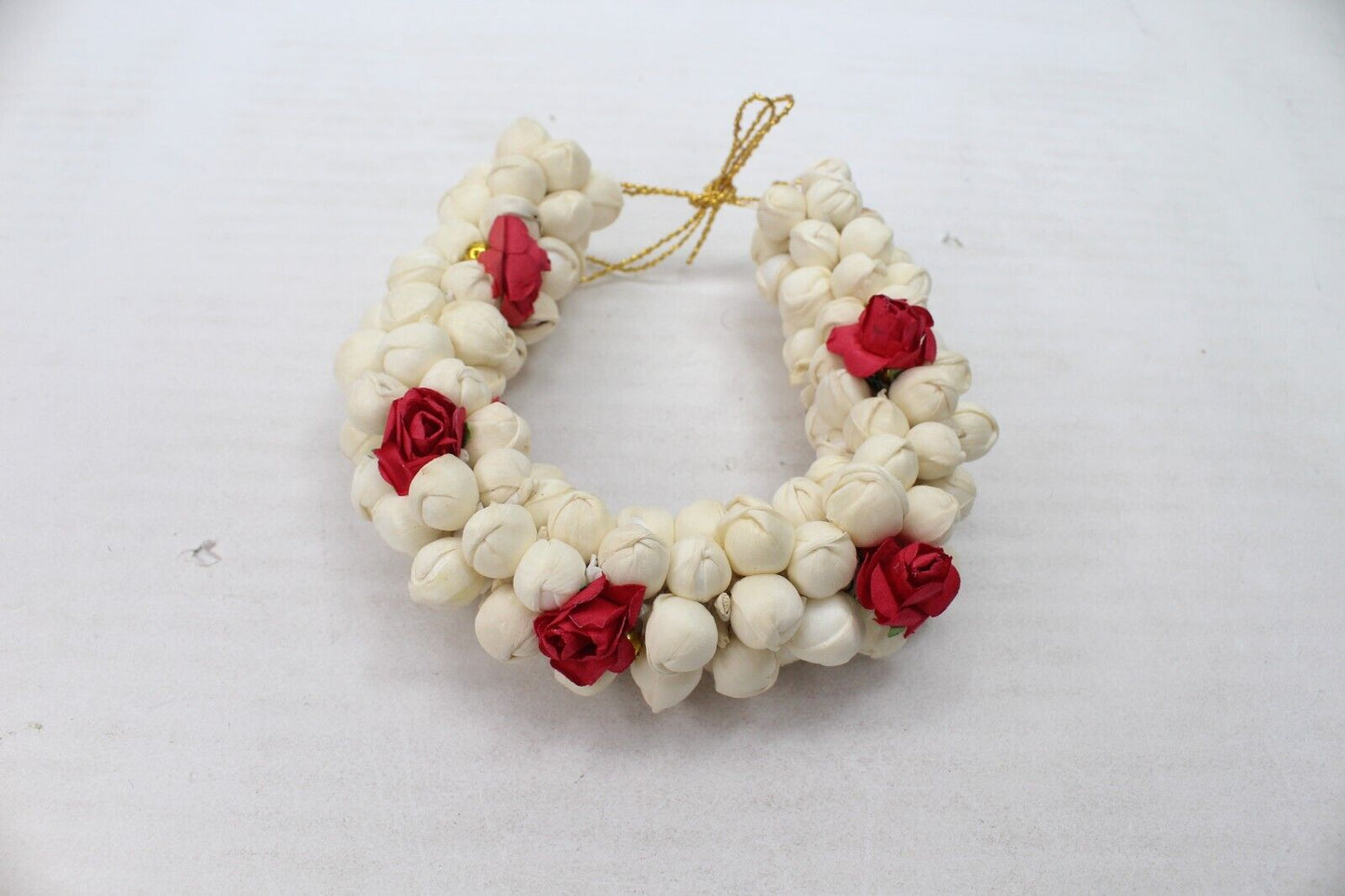 Hair Styling Juda Jasmine & Rose Gajra Floral Bun Artificial Flower Wedding 