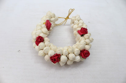 Hair Styling Juda Jasmine & Rose Gajra Floral Bun Artificial Flower Wedding 
