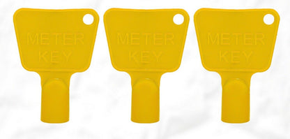 Meter Box Key Yellow Triangular Utility Plastic Meter Keys Cupboard Cabinet