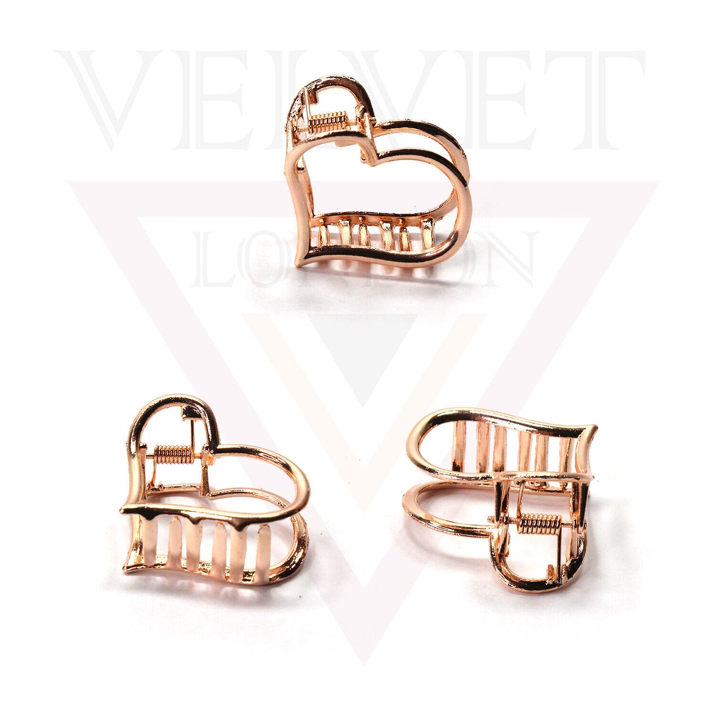 Heart Shape Hair Claws Metal Hair Jaw Clips Non-Slip Big Clutcher Barrattes Claw