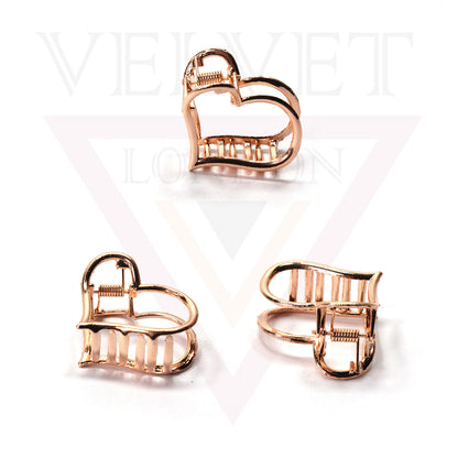 Heart Shape Hair Claws Metal Hair Jaw Clips Non-Slip Big Clutcher Barrattes Claw