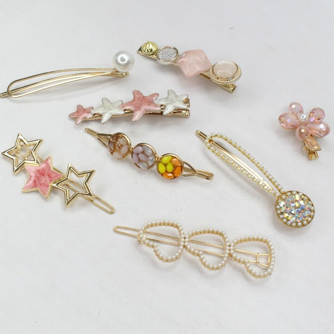 Pearls Hair Clips Rhinestone Diamonds Hair Pins korean Clip Headwear Styling