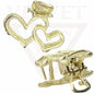 Golden Mini Hair Claw Metal Tiny Hair Jaw Clips Hair Clamp Small Barrattes 2pcs