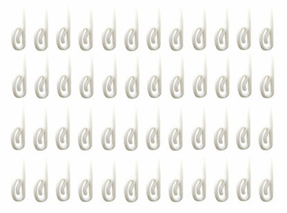 100x White Curtain Hooks For Ring Header Plastic Standard Stock Nylon Hook