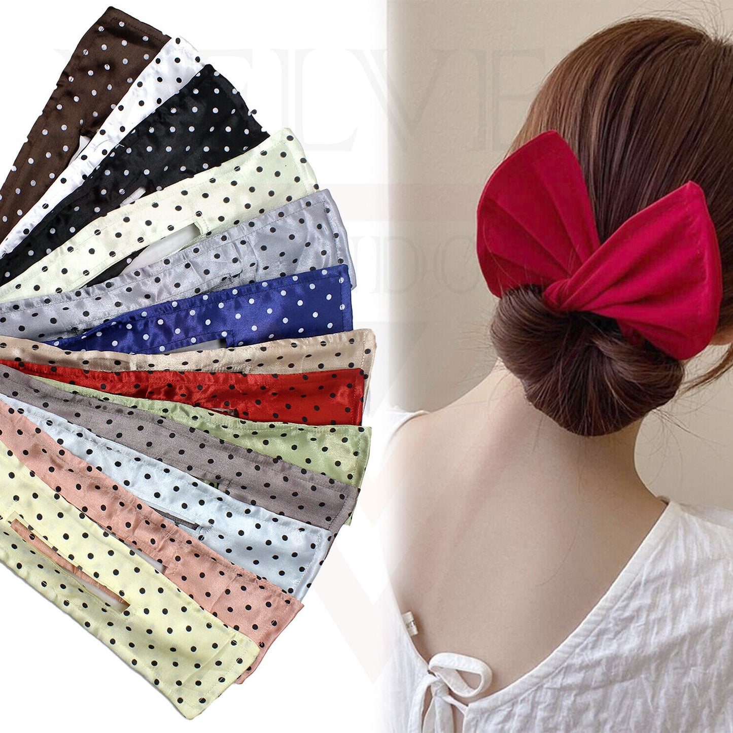 Twister Knotted Wire Headband Small Dotted Bun Hair Bun Maker Magic French