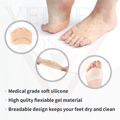 2X GEL METATARSAL SORE BALL OF FOOT PAIN INSOLE CUSHION FOREFOOT PAD PAIN RELIEF