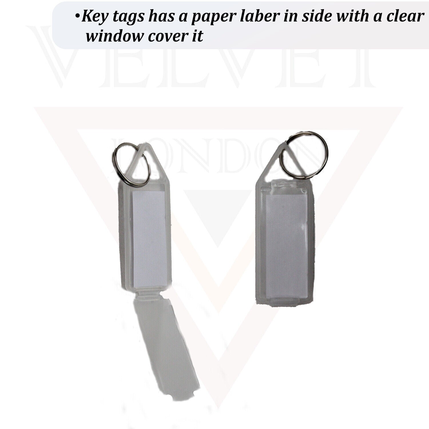 Keychain Tag Label Key Ring ID White Decorative Purpose On Keys Luggage Label